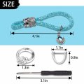 Crystal Bling Car Keychain For Women Sparkly Rhinestones Key Fob Holder Accessories Strap With Anti-lost D-ring
