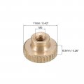 Uxcell Knurled Thumb Nuts 2pcs M3 X D11mm H6 5mm Brass Nut With Collar High Head Through Hole Adjusting For 3d Printer Parts