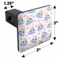Cute Rainbow Poop Pattern Tow Trailer Hitch Cover Plug Insert