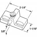Prime-line U 9867 Diecast White Finish Anti-lift Sliding Door Bolt Lock Single Pack