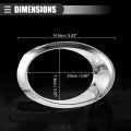 Motoforti Left Right Side Fog Light Bezel For Ford Fusion 2013-2016 Plastic Ds7z17e811aa Ds7z17e810aa Chrome Silver Tone 1 Set