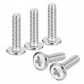 Uxcell M4x16mm Flat Round Head Phillips Screws 20pcs 304 Stainless Steel Drive Machine Full Thread Bright Finish Furniture