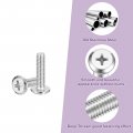 Uxcell M4x16mm Flat Round Head Phillips Screws 20pcs 304 Stainless Steel Drive Machine Full Thread Bright Finish Furniture
