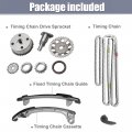 X Autohaux Engine Timing Chain Kit For Toyota Rav4 2 0l001-2003a For 2 4l 2004-2008 Camry Highlander Solara Corolla Matrix