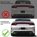 Ikon Motorsports Rear Bumper Lip Diffuser For 2015-2023 Dodge Charger Srt Glossy Black V3 Style Splitter Spoiler