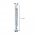 Uxcell Furniture Confirmat Screw 100pcs 7x70mm Hex Socket Woods Zinc Plated Countersunk Self-tapping Connecting Screw