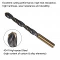 Uxcell 6pcs Jobber Drill Bits 11mm Black Nitride Gold Titanium Coated 4341 High Speed Steel Hss 135 Degree Split Point Twist