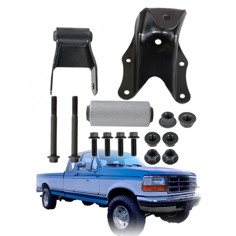 Rear Leaf Spring Shackle Bracket Hanger Kit For 1980 To 1997 F150 F250 F350 Bronco Part Number 722 101 E0tz5776a Driver Or
