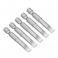 Uxcell 5 Pcs 6mm Slotted Tip Magnetic Flat Head Screwdriver Bits 1 4 Inch Hex Shank 2-inch Length S2 Power Tool