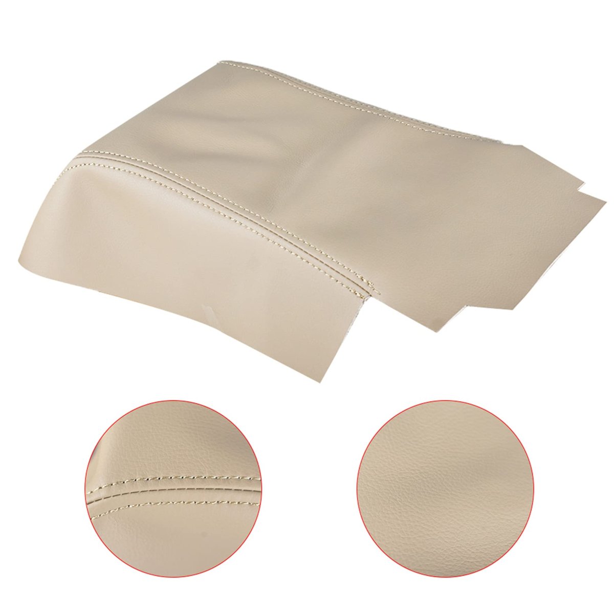 Beige Microfiber Leather Center Console Armrest Cover Skin Replacement For 2006 To 2013 Range Rover Sport