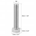 Uxcell M8 Thread 35mm Length Hex Bolts 304 Stainless Steel Hexagon Screw Bolt 10pcs
