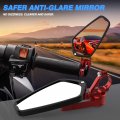 Mictuning Cnc Motorcycle Mirrors 7 8 22mm Bar End Rear View Compatible With Most Honda Grom Yamaha Kawasaki Ducati Suzuki And