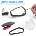 Mictuning Cnc Motorcycle Mirrors 7 8 22mm Bar End Rear View Compatible With Most Honda Grom Yamaha Kawasaki Ducati Suzuki And
