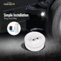 Partsam 2pcs 5 Inch Round White 13 Led Side Marker Clearance Lights Reverse Backups With Grommets Pigtails For Trailer Truck