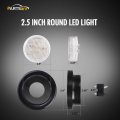 Partsam 2pcs 5 Inch Round White 13 Led Side Marker Clearance Lights Reverse Backups With Grommets Pigtails For Trailer Truck