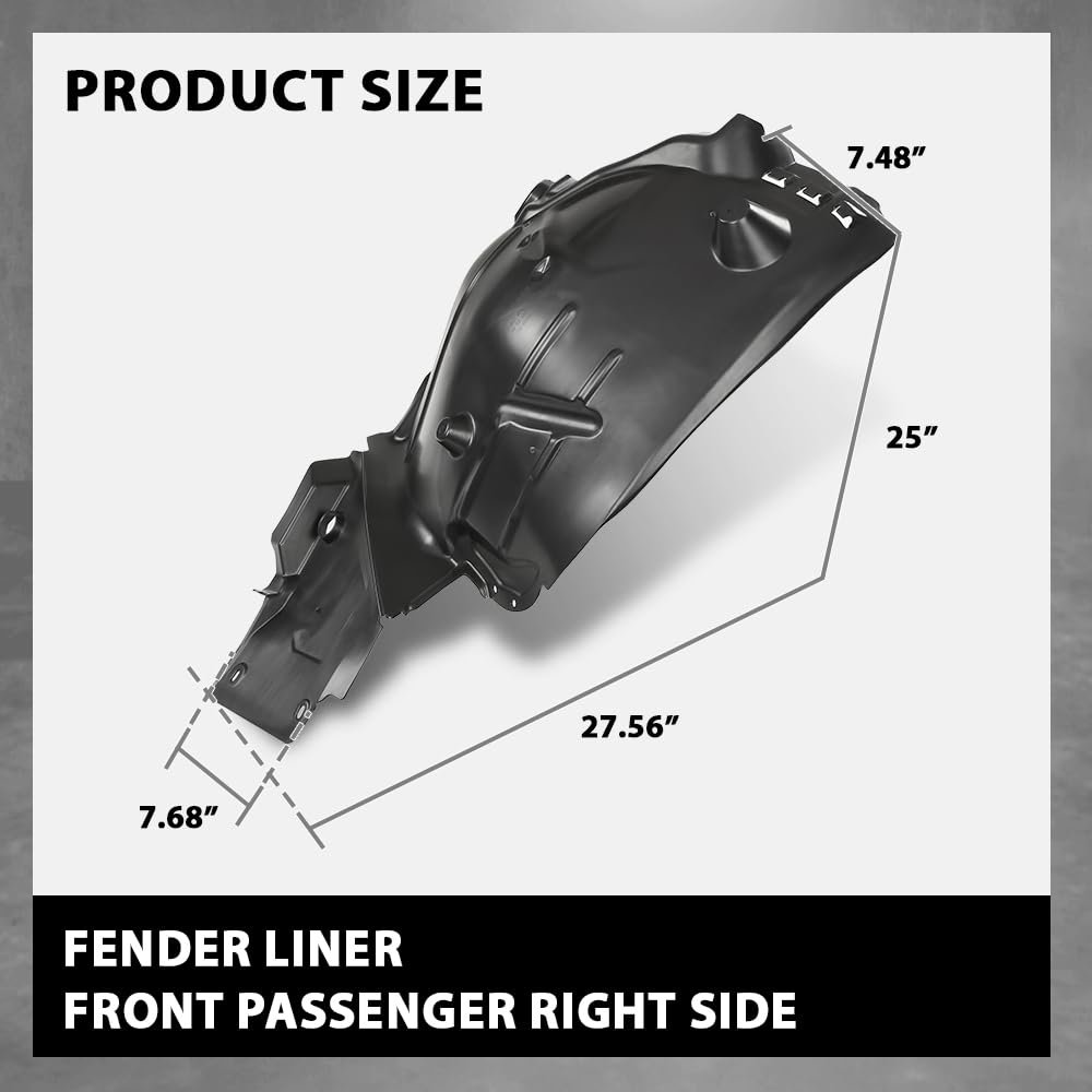 Rear Right Fender Liner Inner Assembly For 2015-2017 Benz C300 2017 C43 Amg 2016-2017 C63 Passenger Side 205691280064 Mb1249192