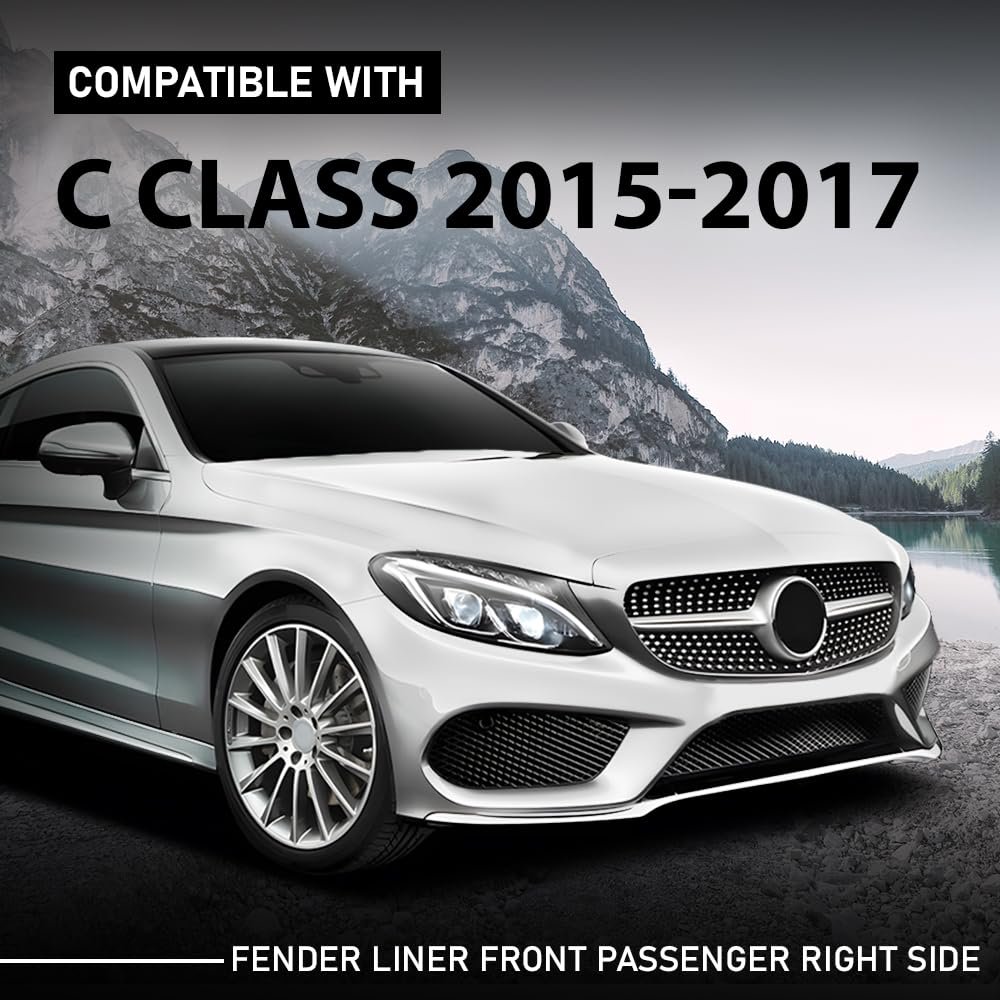 Rear Right Fender Liner Inner Assembly For 2015-2017 Benz C300 2017 C43 Amg 2016-2017 C63 Passenger Side 205691280064 Mb1249192