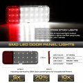 Vipmotoz Rear Side Door Panel Courtesy Lights Cover Lens Compatible With 1997-2002 Ford Expedition Clear Direct Replacement