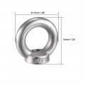 Uxcell Lifting Eye Nut M8 Female Thread 304 Stainless Steel Round Shape For Rope Fitting Pack Of 8