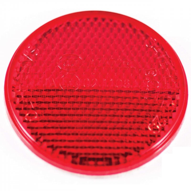 Red Round Reflectors 2 In Diameter 25 Pack With Strong Adhesive Dot Sae Approved For Trucks Trailers Boats Bikes And Mailboxes