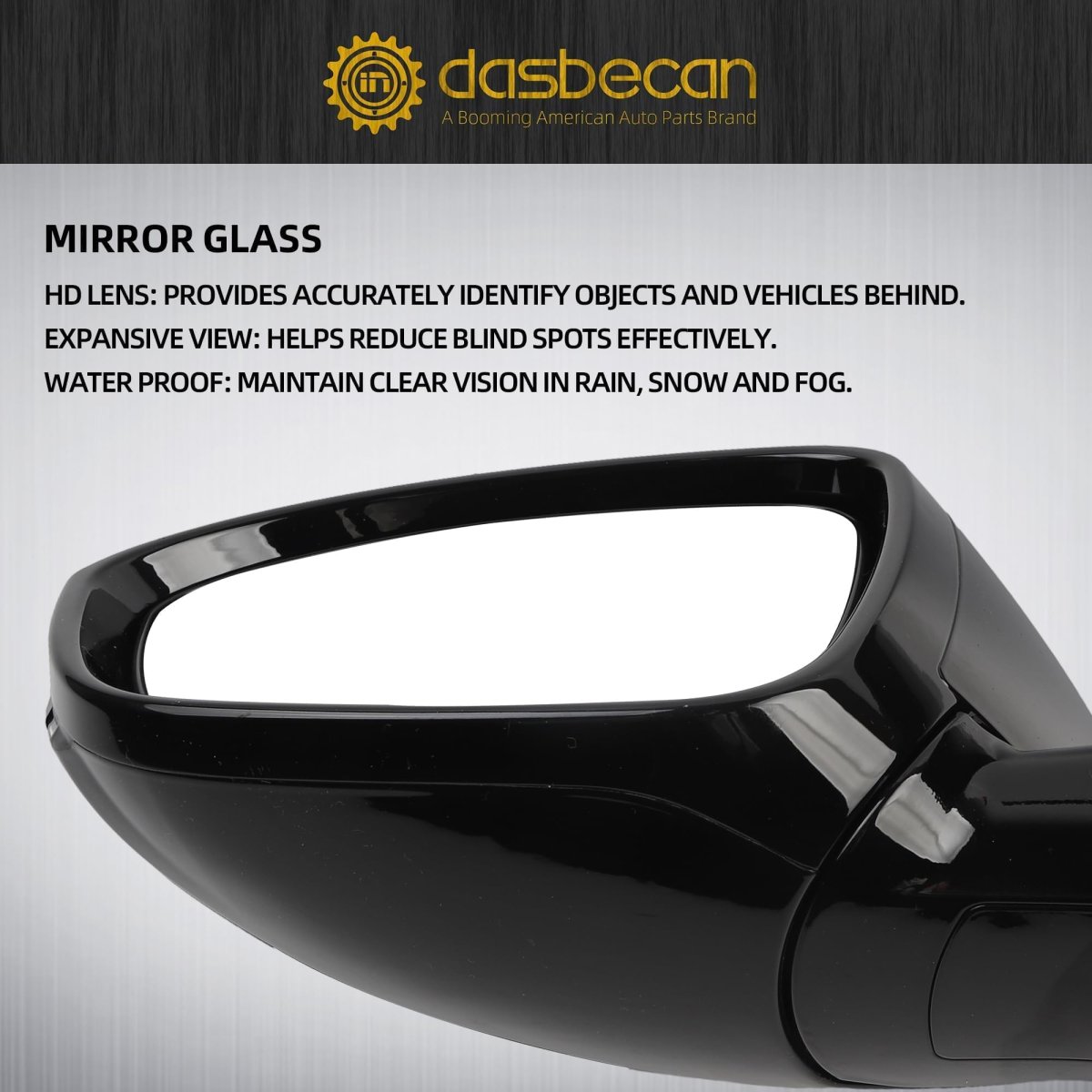 Driver Side Mirror For 2019 2020 2021 2022 2023 Nissan Altima Left Door With Heated Turn Signal And Power Adjustment Black
