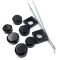 Black Aluminum Fork Axle Caps Covers For 96-05 Suzuki Gsxr 600 750 01-04 1000