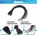 X Autohaux 2 Pcs Halogen Headlight Wire Harness Connector Pigtail 68364272aa For Dodge Charger 2015 2016 2017 2018