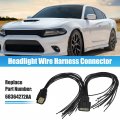 X Autohaux 2 Pcs Halogen Headlight Wire Harness Connector Pigtail 68364272aa For Dodge Charger 2015 2016 2017 2018