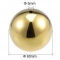 Uxcell 60mm Dia 201 Stainless Steel Hollow Cap Ball Spheres For Handrail Stair Newel Post Gold Tone 5pcs