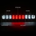 Auto Dynasty C-tube 3d Stripe Driver And Passenger Side Black Housing Led Tail Lights Bundle High Mount Center Stop Third Brake