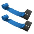 Roll Off Winch Strap With Flat Hook 4 In X 5 Ft Blue Heavy Duty Container For Trucks And Trailers 2 Pack Cr14-rgb 