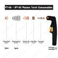 60389c 60485 For Pt-60 Ipt60 Plasma Cutter Torch Consumables 2pcs