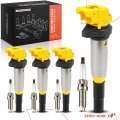 Yellow Set Of 8 Ignition Coil Pack And Iridium Spark Plugs For Mini Cooper 2007-2013 Countryman Paceman 1 6l