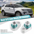 X Autohaux 2 Set Ac Rear Blockout Kit Elimination Auxiliary For Ford Explorer 2010-2018 Metal Silver Tone