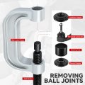 10pcs Heavy Duty Ball Joint Separator Press Removal Install Tool Set With Adapters Universal For Most 2wd 4wd Cars And Light
