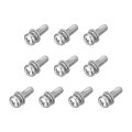 M5 X 16mm 304 Stainless Steel Phillips Pan Head Machine Screws Bolts Combine With Spring Washer And Plain Washers 10pcs 