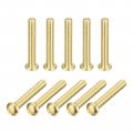 Uxcell Brass Machine Screws M3x20mm Phillips Pan Head Fastener Bolts For Furniture Office Equipment Electronics 60pcs