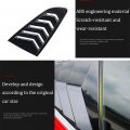 Boltry Abs Carbon Fiber Print Rear Side Window Louvers Air Vent Scoop Shades Cover Blinds Trim For Ford Mustang 2015 2016 2017