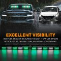 Green White Emergency Strobe Lights 40 Led Dash Light Bar 17 In Interior Front Rear Windshield Safety Warning Flashing Hazard