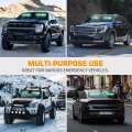 Xridonsen 2x 17 Inch Green White Emergency Lights For Vehicles 40 Led Dash Interior Front Rear Windshield Strobe Safety Warning