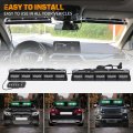 Xridonsen 2x 17 Inch Green White Emergency Lights For Vehicles 40 Led Dash Interior Front Rear Windshield Strobe Safety Warning