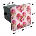 Love Flower Hearts Tow Trailer Hitch Cover Plug Insert