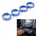 Car Interior Accessories Air Conditioner Audio Switch Decorative Ring Button Cover For Ford F150 2016 2017 Xlt 4pcs-blue A