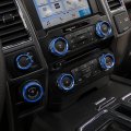 Car Interior Accessories Air Conditioner Audio Switch Decorative Ring Button Cover For Ford F150 2016 2017 Xlt 4pcs-blue A