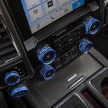 Car Interior Accessories Air Conditioner Audio Switch Decorative Ring Button Cover For Ford F150 2016 2017 Xlt 4pcs-blue A