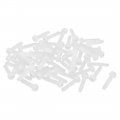 M2 X 8mm Nylon 6 Phillips Drive Machine Screw Grey White 50pcs 