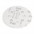 Uxcell 125mm Dia 40 Grit 8 Holes Hook And Loop Sanding Paper Discs Dark Brown 50 Pcs