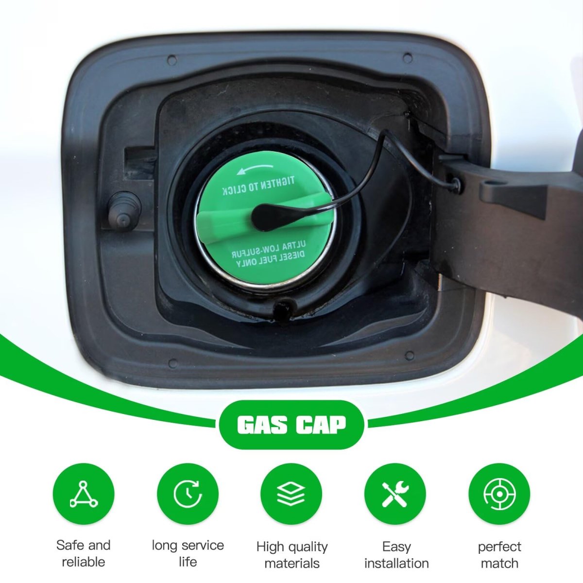 D Gas Cap Diesel Fuel Tank Replace 52013994ab 68109840aa For 2008-2021 Dodge Ram 4500 5500