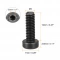 Uxcell M4x12mm Hex Socket Thin Head Cap Screw Bolts 12 9 Grade Carbon Steel 50pcs