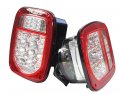 Fits Jeepa Tj Cj Yj Mj Tail Lights Clear Lens W Bright Red All Led S 